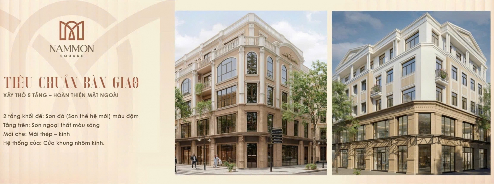 Tiêu chuẩn bàn giao Nam Mon Square Thường Tín