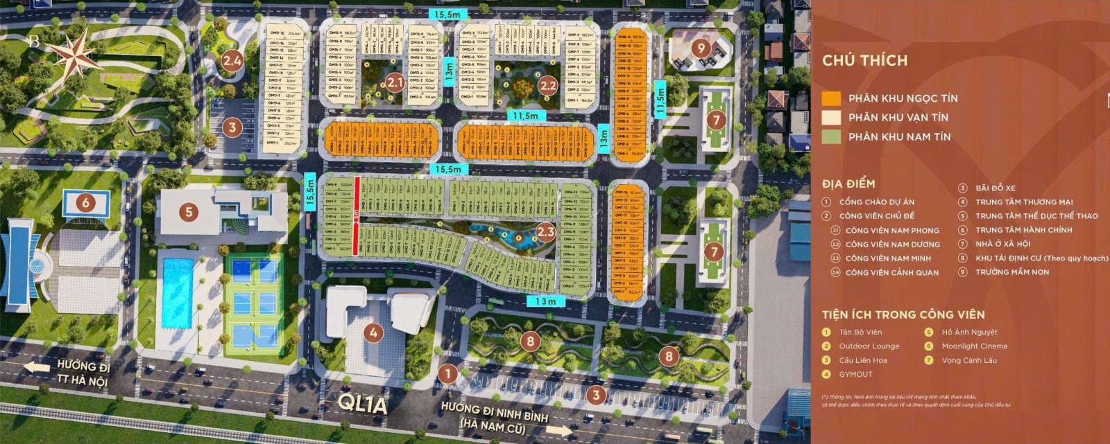 Mặt bằng tổng thể dự án Nam Môn Square Thường Tín