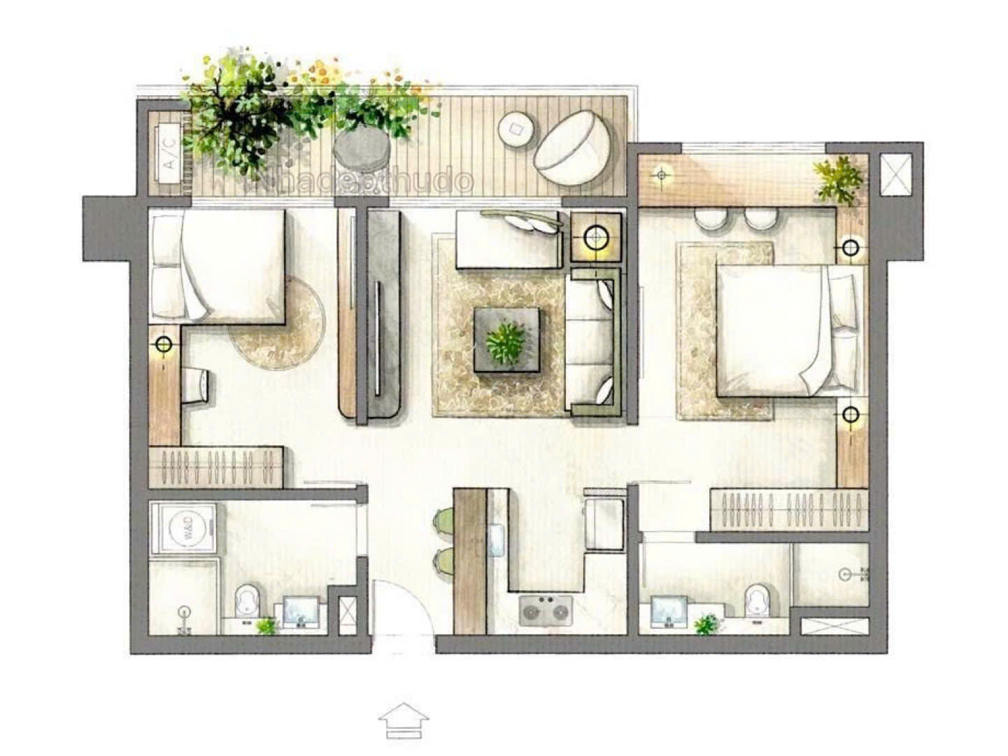 mặt bằng CT6B Kim Giang 300 Nguyễn Xiển