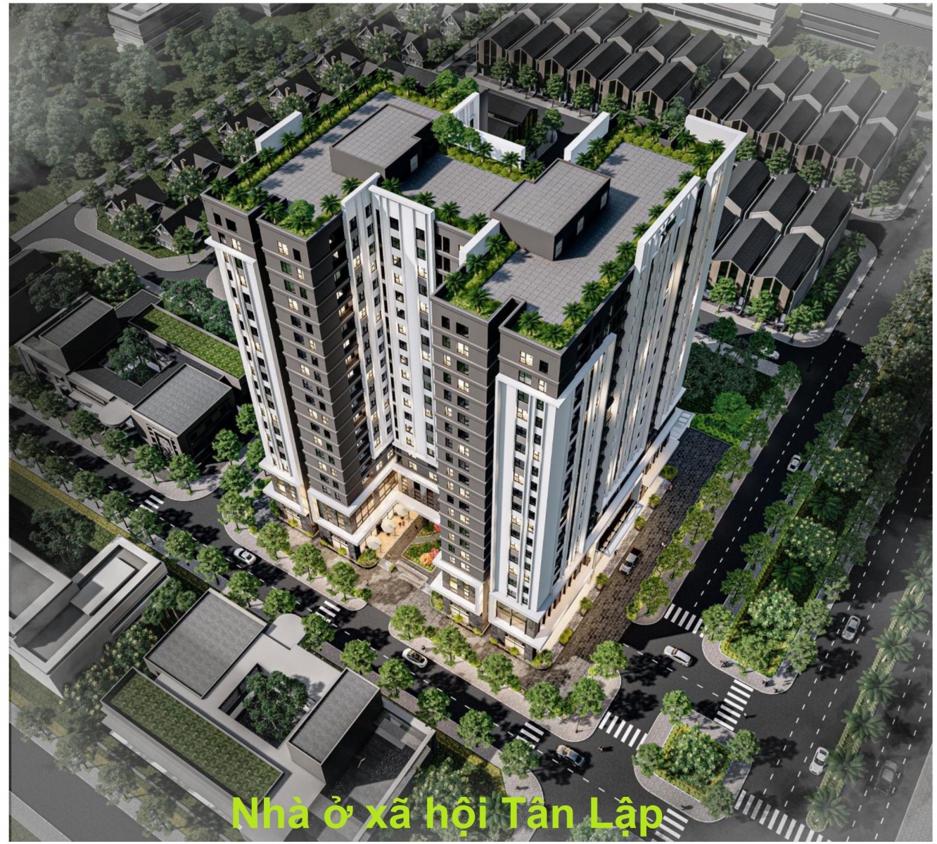 Phối cảnh Khu nhà ở xã hội Tân Lập