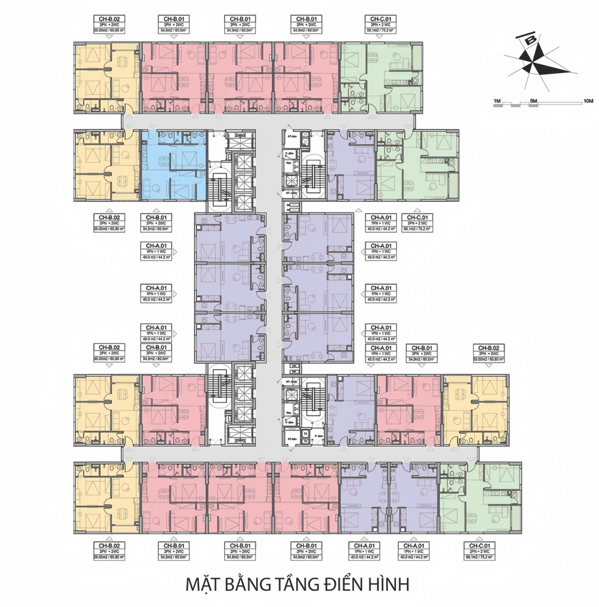 mặt bằng Khu nhà ở xã hội Tân Lập