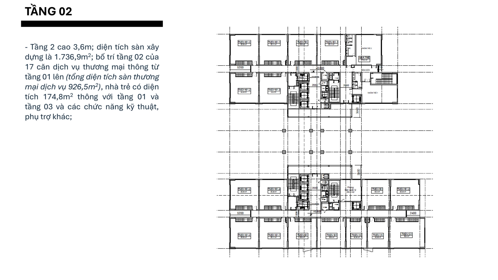 Mặt bằng nhà ở xã hội Tân Lập tầng 2