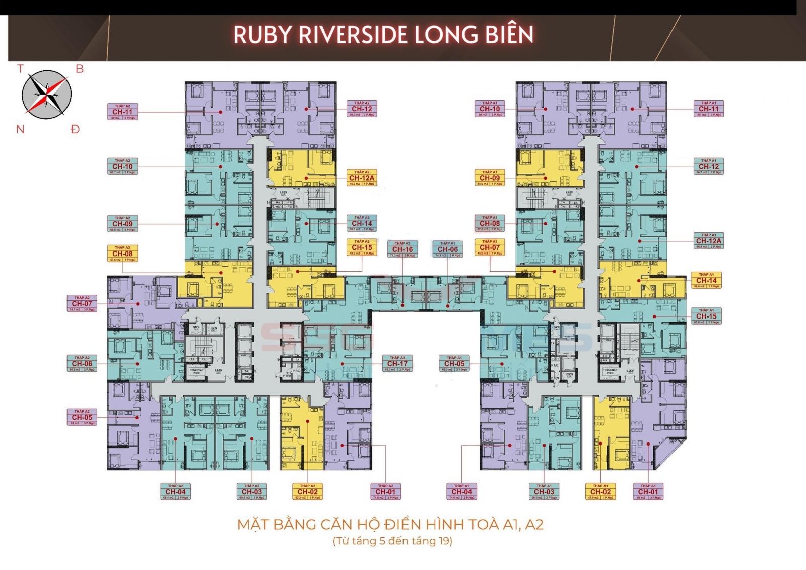 mặt bằng Ruby Riverside Long Biên