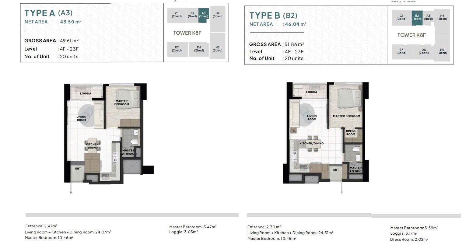 Mặt bằng căn hộ Starlake Giai đoạn 2 The Prime Tây Hồ