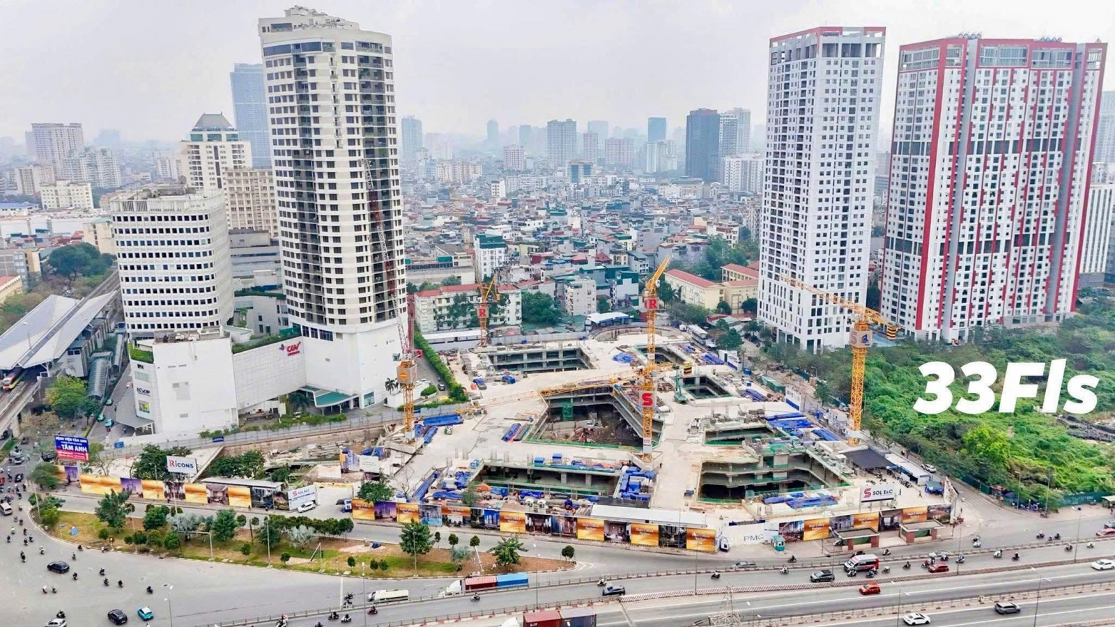 Tiến độ dự án Sun Cầu giấy tháng 3/2026 đã thi công hoàn thiện phần hầm