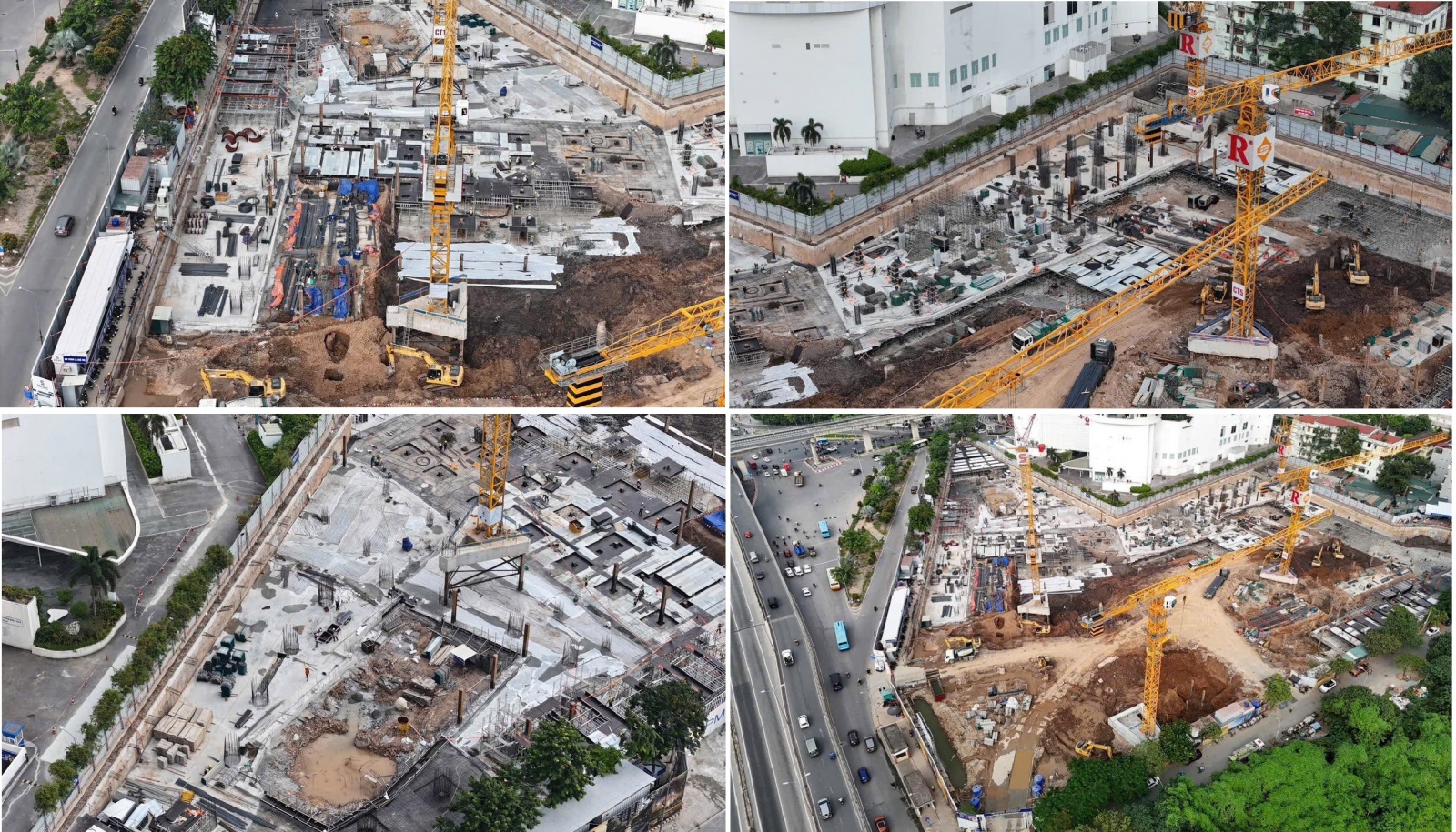 Tiến độ dự án Sun Cầu Giấy tháng 11/2025 với công nghệ Top down.