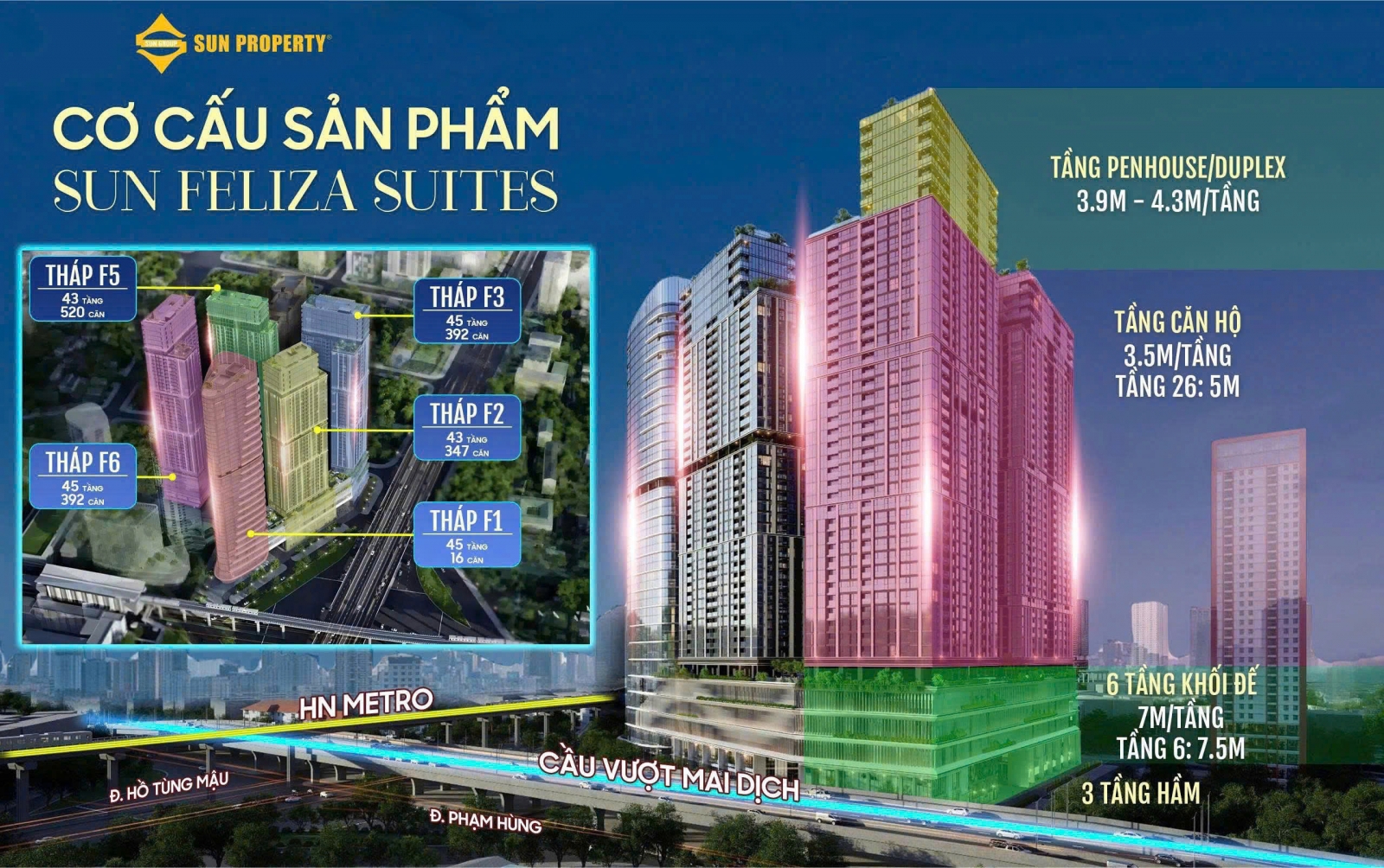 Mặt Bằng Sun Cầu Giấy (Sun feliza suites)