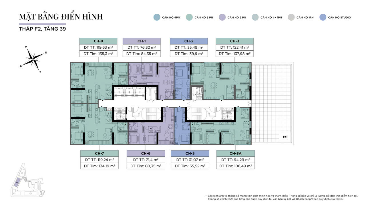 Mặt bằng Sun Feliza Suites Cầu Giấy f2