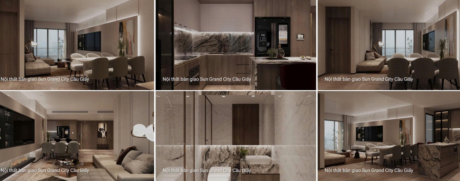 Nội thất bàn giao Sun Feliza Suites Cầu Giấy