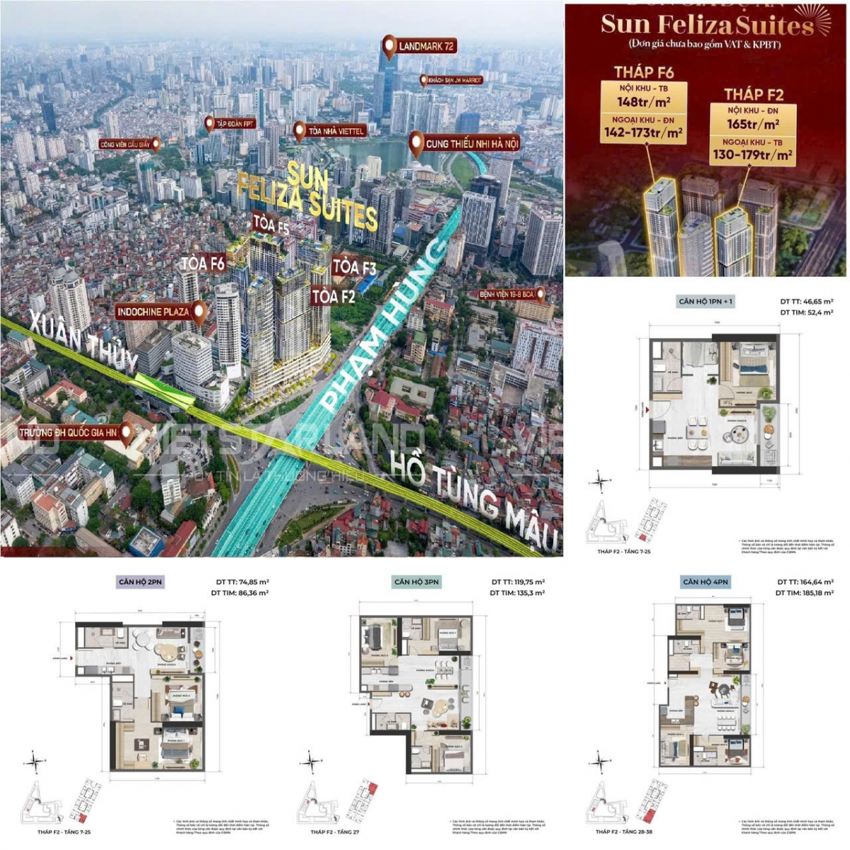 Sun Feliza Suites Cầu Giấy giá bán tiến độ