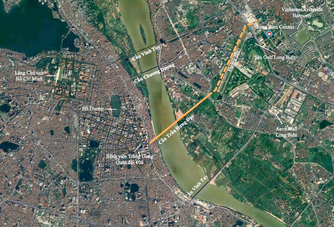 vị trí Taseco Long Biên - Long Biên Central