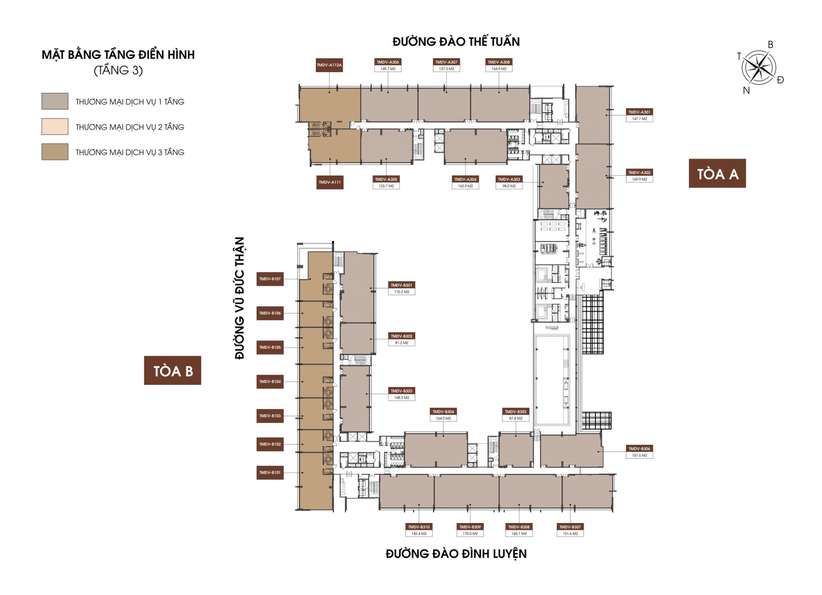 Mặt bằng Shop chân đế Long Biên Central