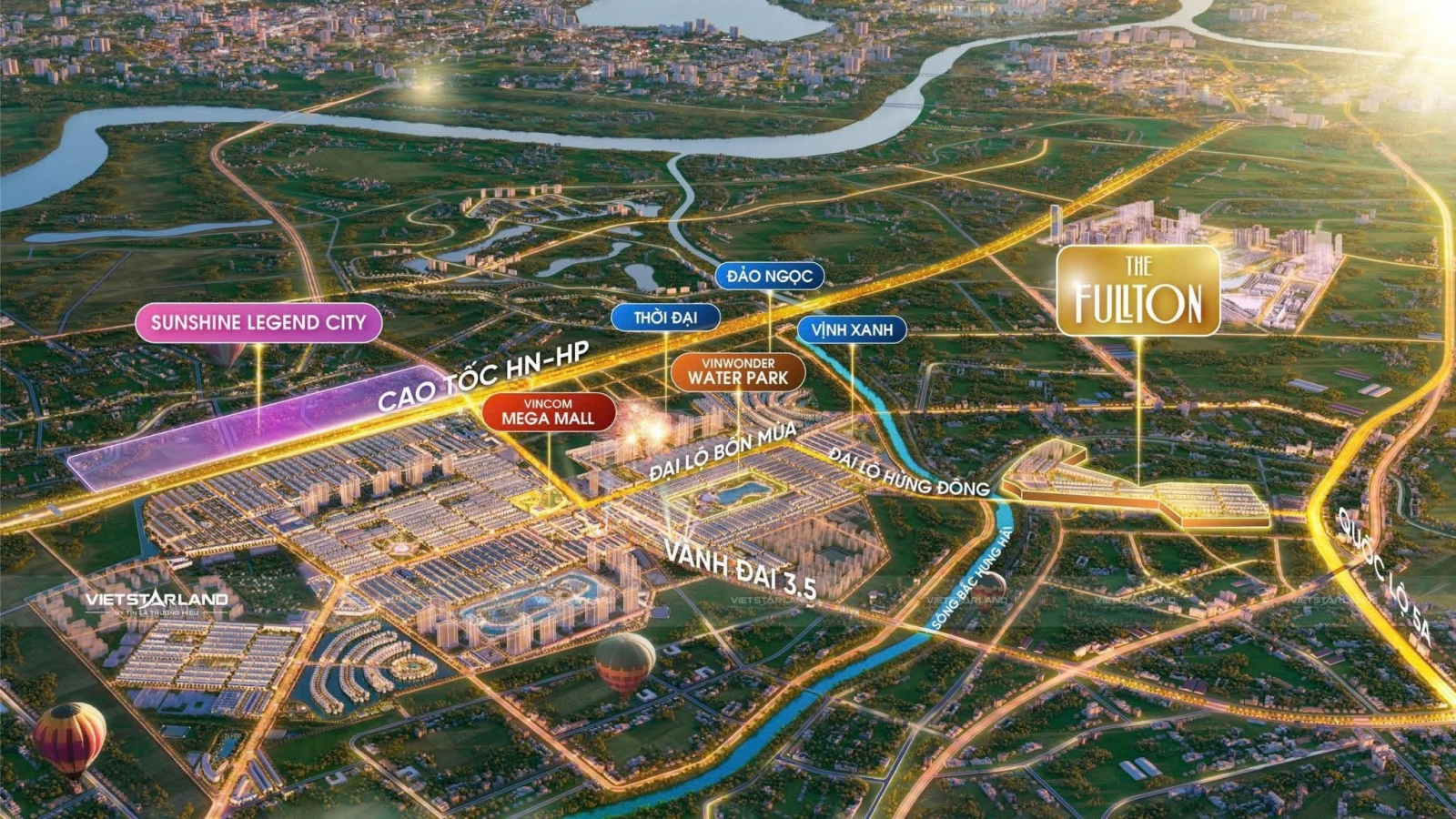 vị trí dự án The Fulton Capitaland Hưng Yên.