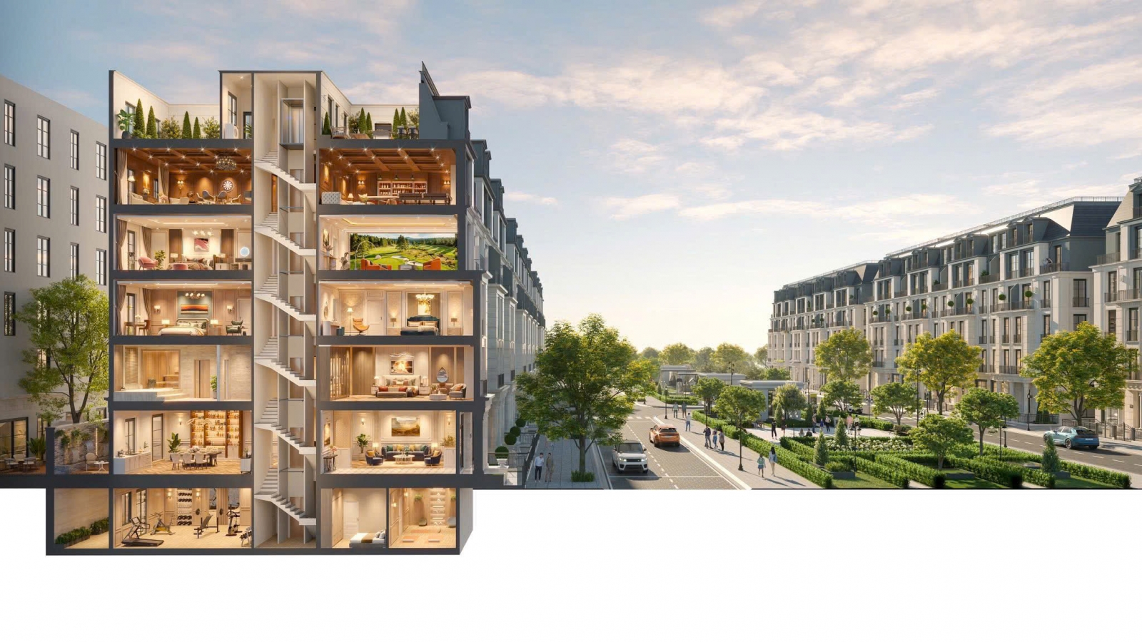 mặt bằng The Park Lane Linh Đàm phù hợp kinh doanh