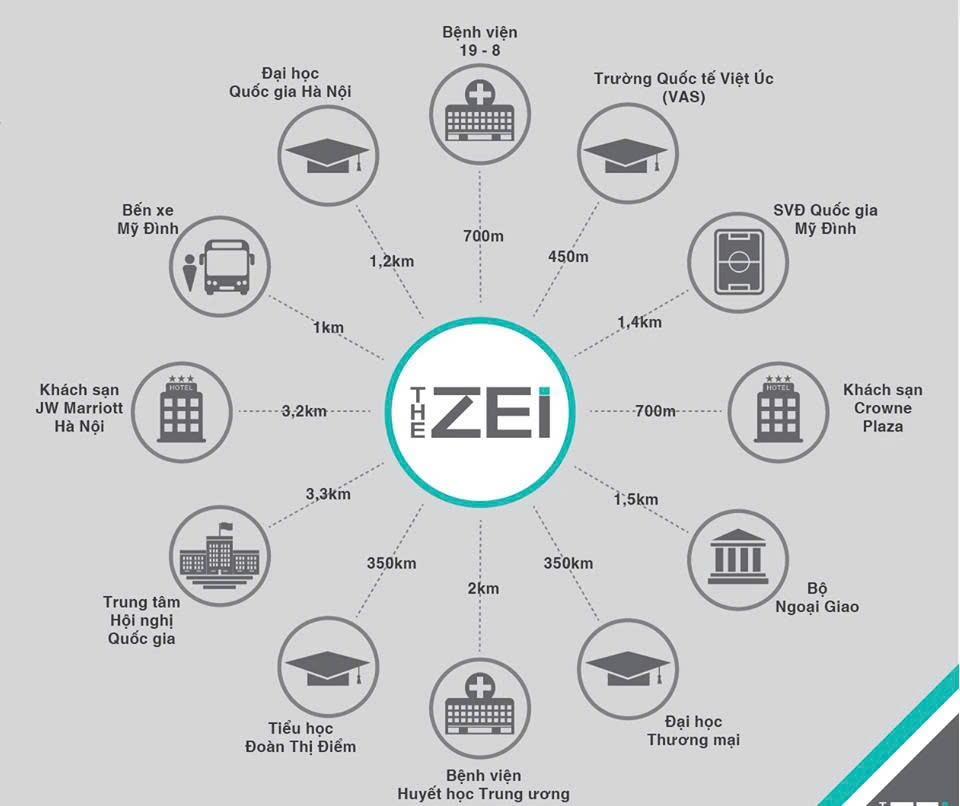 Vị trí The Zei Mỹ Đình 8 Lê Đức Thọ chuyển nhượng