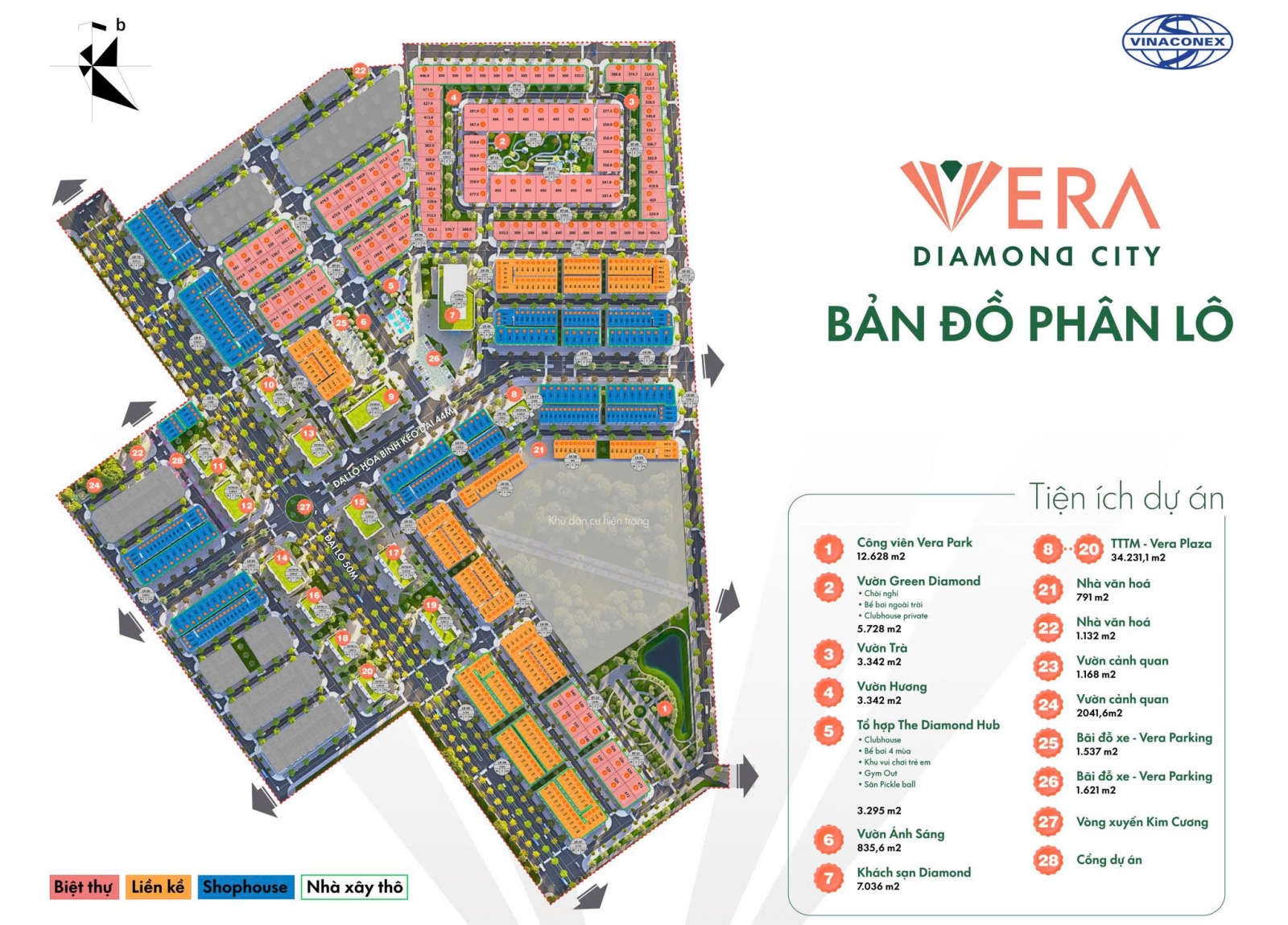 Mặt bằng Vera Diamond City Hải Hòa Vinaconex Móng Cái